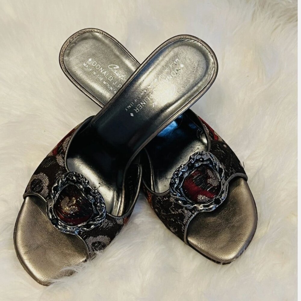 Donald J Pliner - Couture Nervo Leather Sandals *Vintage* (Pewter Leather)